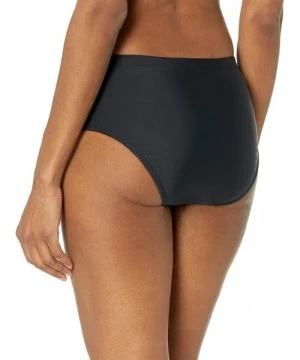 Bottoms Athena Women's High Waist Tummy Control Bikini Bottom - Burnout Black - CR18YAT6H3A