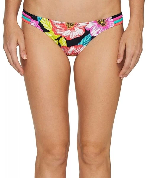 Tankinis Women's Sunlight Flirty Surf Rider Bikini Bottom - Black - CG12NAHXTF8