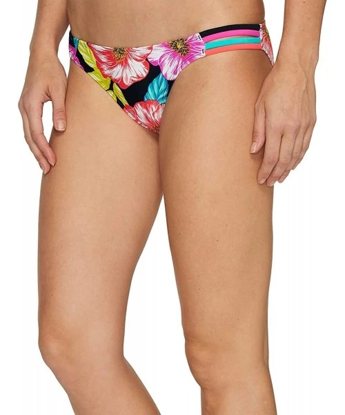 Tankinis Women's Sunlight Flirty Surf Rider Bikini Bottom - Black - CG12NAHXTF8