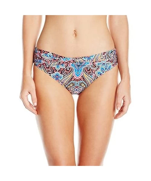 Bottoms Women's Vibrant Paisley Twist Band Bikini Bottom - Multi - CI12MOYXUFN