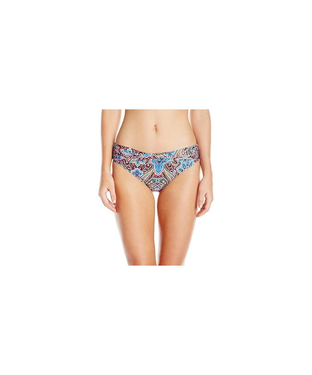 Bottoms Women's Vibrant Paisley Twist Band Bikini Bottom - Multi - CI12MOYXUFN