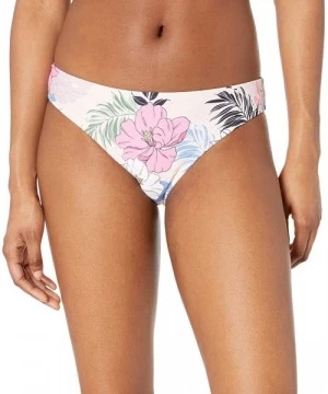 Bottoms Women's Cinched Back Hipster Bikini Swimsuit Bottom - Pink Multi//Hawaiian Tropics - CB18Y8DR9RK