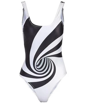 Sets Sexy Women's Monokini High Cut Funny Beach Bikini Set Swimwear Bathing Suit - Vortex - C218DHI3N0Z