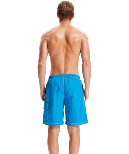 Board Shorts Men's Quick Dry Board Shorts Swim Trunks - Blue - CK18NHU3DYD