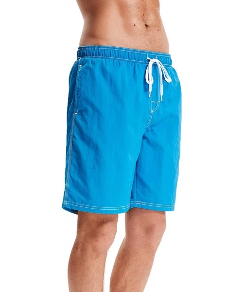 Board Shorts Men's Quick Dry Board Shorts Swim Trunks - Blue - CK18NHU3DYD