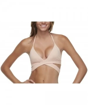 Tops Women's Seamless Self-Lined Wrap-Around Halter Bikini Top - V-neck Blush - CD18CY0M4HL