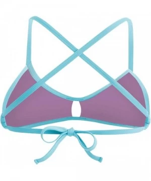 Tops Bellas Solid Vented Bikini Top Female - Turquoise - CX186C6STTR