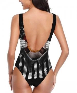 One-Pieces Womens Swimwear One Piece Swimsuit Sexy Biniki Backless Bath Suit Monokini - Color2 - C11905ED0OC