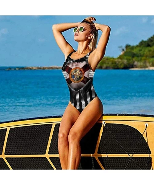 One-Pieces Womens Swimwear One Piece Swimsuit Sexy Biniki Backless Bath Suit Monokini - Color2 - C11905ED0OC