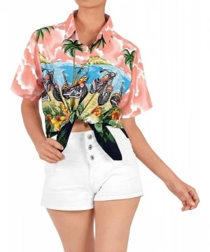 Cover-Ups Men's Designer Fashion Short Sleeve Hawaiian Shirt - Spooky Red_w975 - CF12MXLJI7C