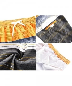 Board Shorts Men's Swim Trunks Classic Lightweight Board Shorts with Lining - Yellow-157 - CZ194HT6Z5G