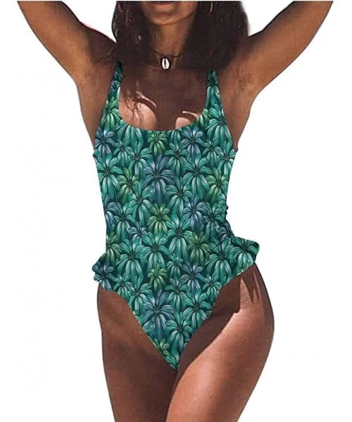 Bottoms Two Piece Swimsuits Floral- Exotic Blooms Foliage Great Fashion Piece - Multi 01-one-piece Swimsuit - C419E7GSKCH