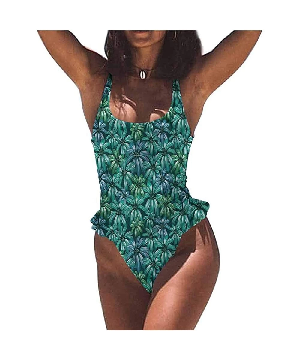 Bottoms Two Piece Swimsuits Floral- Exotic Blooms Foliage Great Fashion Piece - Multi 01-one-piece Swimsuit - C419E7GSKCH