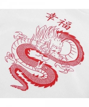 Rash Guards Chinese Character Dragon Print T Shirt Tops for Women Casual Tank Tee Streetwear Blouse - A_white - C3194AR4ISZ