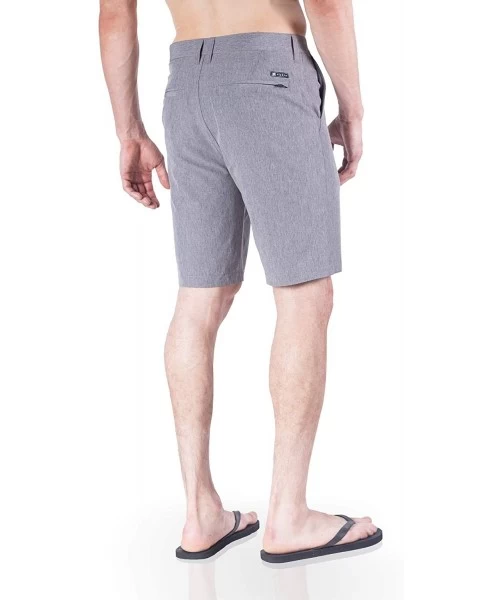 Board Shorts Mens Hybrid Quick Dry Board Shorts/Walk Short Size 30-44 - Solid Charcoal - CE17YG0Y309