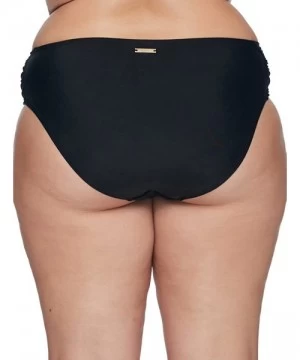 Bottoms Women's Plus-Size Suri Ruched-Side Hipster Bikini Bottom - So Soft Black - CN12O0C6QX1