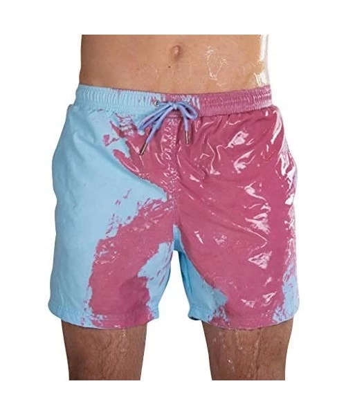 Trunks Men Boys Swim Trunks Temperature-Sensitive Color-Changing Beach Pants Swimming Trunks Summer Quick-Drying Shorts - Adu...