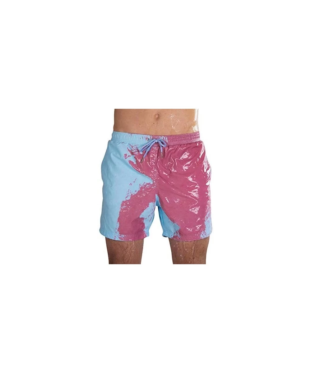 Trunks Men Boys Swim Trunks Temperature-Sensitive Color-Changing Beach Pants Swimming Trunks Summer Quick-Drying Shorts - Adu...