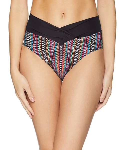 Bottoms Women's Summer Lovin V-Front Bikini Bottom Swimsuit - Playa Stripe - CP18GWR4W9C