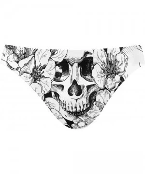 Briefs Men Swimsuit Skull Flowers Bikini Briefs Male Sexy Swimwear 2031019 - CG18YTK92XG