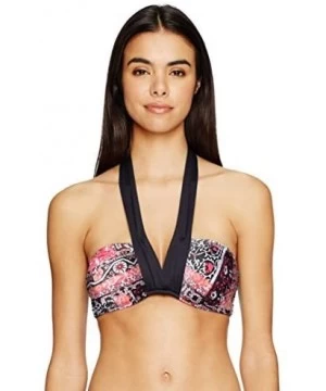 Tops Women's Silk Market Bandeau Bikini Top Swimsuit - Silk Market Black - CN17Z9Y46TD