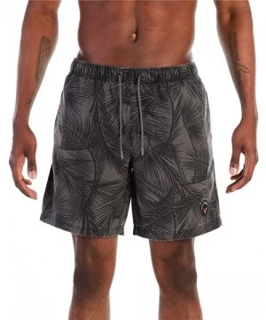 Board Shorts Men's Quick Dry Swim Shorts Swimming Bathing Suits Trunks Swimsuits with Drawstring Pockets and Mesh Lining - Bl...