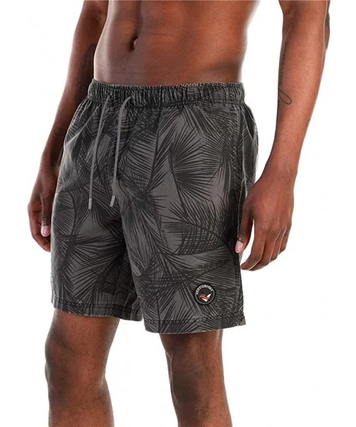 Board Shorts Men's Quick Dry Swim Shorts Swimming Bathing Suits Trunks Swimsuits with Drawstring Pockets and Mesh Lining - Bl...