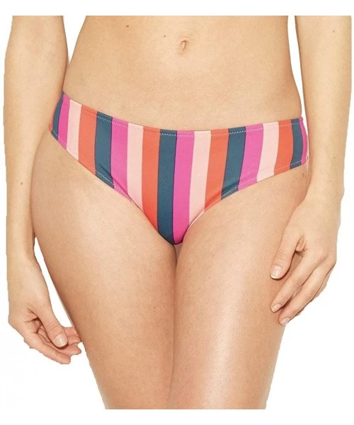 Tankinis Women's Hipster Bikini Bottom - Pink Stripe - C41950OOYIE