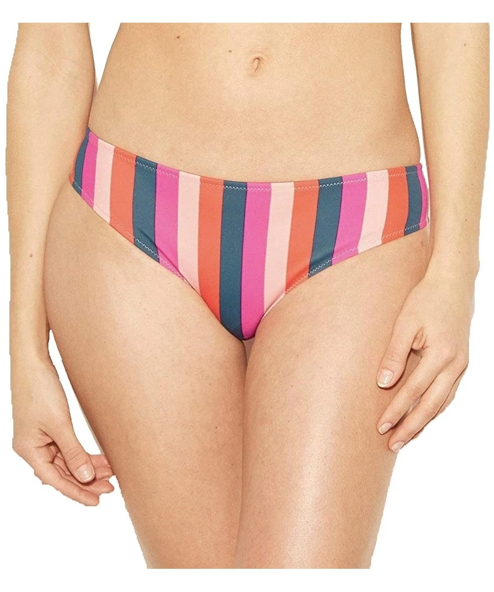 Tankinis Women's Hipster Bikini Bottom - Pink Stripe - C41950OOYIE