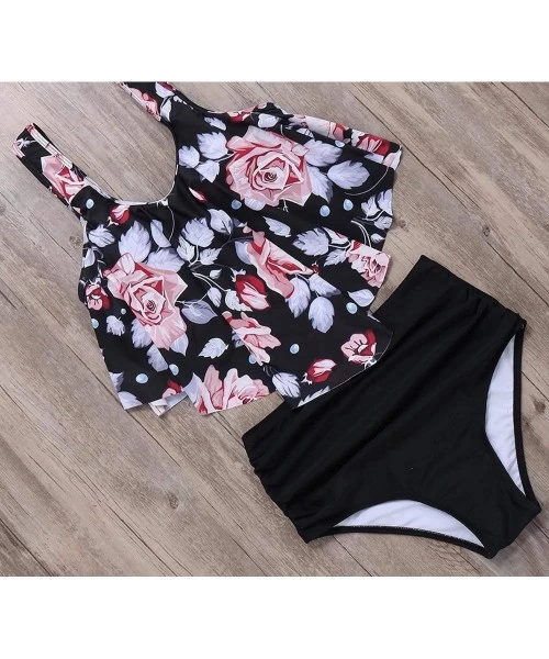 Sets Swimsuit Swimwear Women High Waist Bikini Set Push Up Bathing Suit Beachwear Plus Size Swimwear - B3160nb - CT18TLRHK06