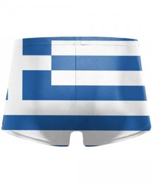 Briefs Men's Low Rise Bikini Briefs Bulge Beach Swim Trunks - Flag of Greece Good Luck - C619C5L5IA6