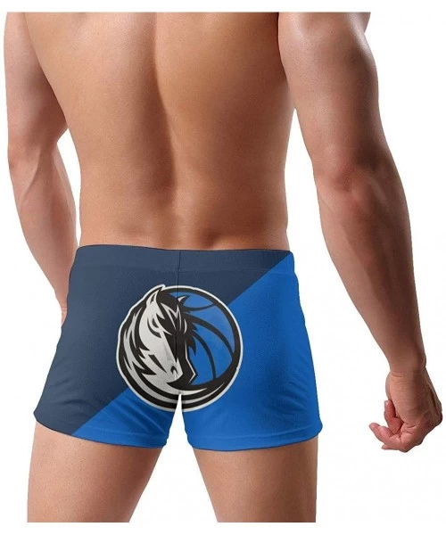 Briefs Men's Basketball Team Quick Dry Swimwear Boxer Swim Surf Boxer Shorts Swimsuits with Adjustable Drawstring - Dallas Ma...