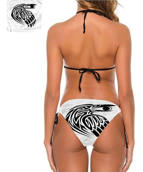 Sets Bikini Set Swimsuits Tie Side Bottom Triangle Rasta Man Sketch Portrait - Multi 18 - CC190EYHWG0