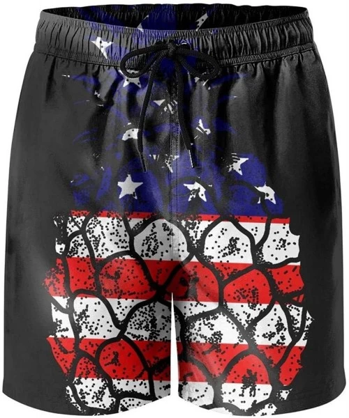 Board Shorts Mens Swim Trunks Rasta Lion Surf Beach Shorts Cargo Short Pants - Pineapple America - CX18TDR0M4N