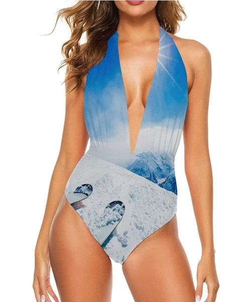 Racing Stained Glass Church Window in A Blueish One Piece Swimsuit Bathing Suits XL - Color 40 - CF190O4MTA2