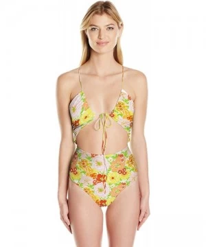 One-Pieces Women's Smitten Cut-Out One Piece Swimsuit - Flower Bomb - CT12NEMAT6H