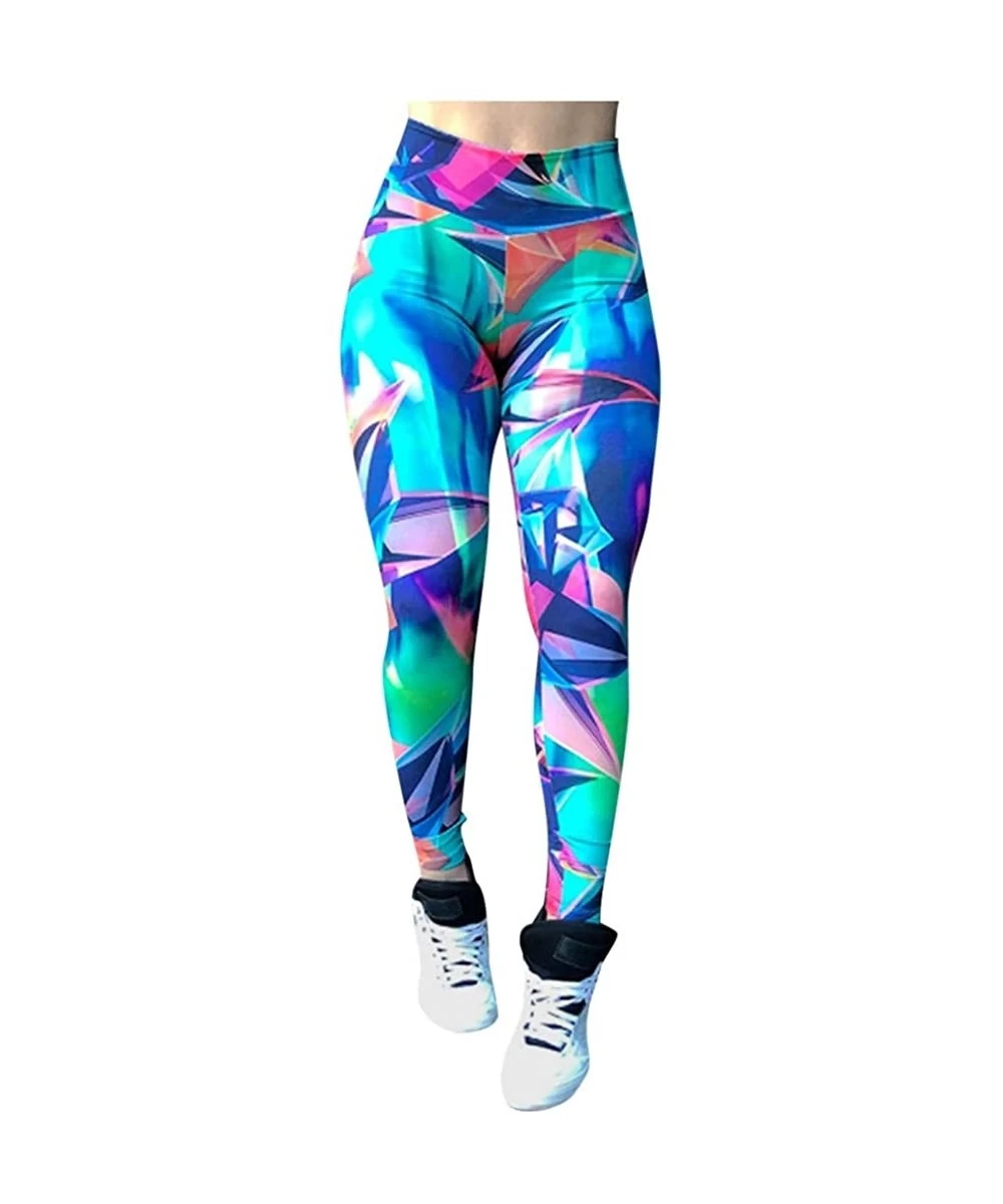 Board Shorts Fashion Ladies Fitness Snake Pattern Stitching Hips Yoga Pants Sports Fitness Pants Sexy Hip Pants - J-multicolo...