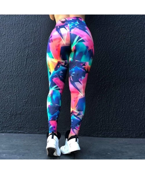 Board Shorts Fashion Ladies Fitness Snake Pattern Stitching Hips Yoga Pants Sports Fitness Pants Sexy Hip Pants - J-multicolo...