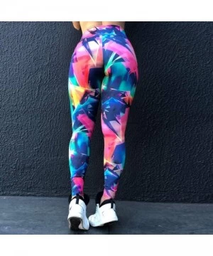 Board Shorts Fashion Ladies Fitness Snake Pattern Stitching Hips Yoga Pants Sports Fitness Pants Sexy Hip Pants - J-multicolo...