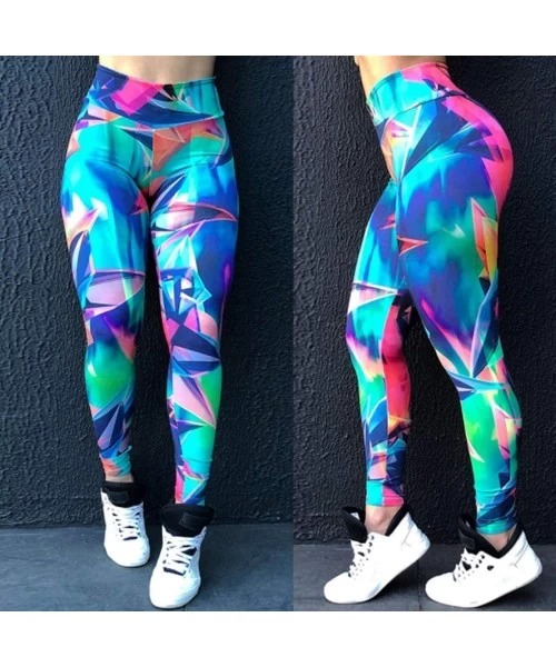 Board Shorts Fashion Ladies Fitness Snake Pattern Stitching Hips Yoga Pants Sports Fitness Pants Sexy Hip Pants - J-multicolo...