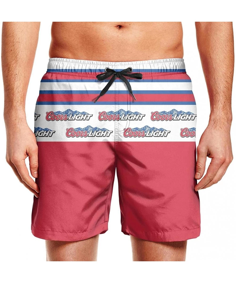 Board Shorts Beer-Coors-Original-Logo- Men's Boardshort Summer Fashion Quick Dry Swim Trunks - Coors Light Sign - CG196M3HO70