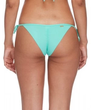 Bottoms Women's Tiki Tie Side Cheeky Bikini Bottom Swimsuit - Flavors Caribe - C418ICU2AMZ