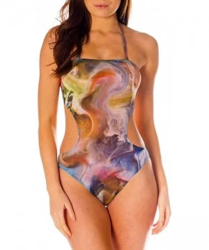 One-Pieces Tahiti Tan Through Cut Out Swimsuit - CD18CGCAAKM