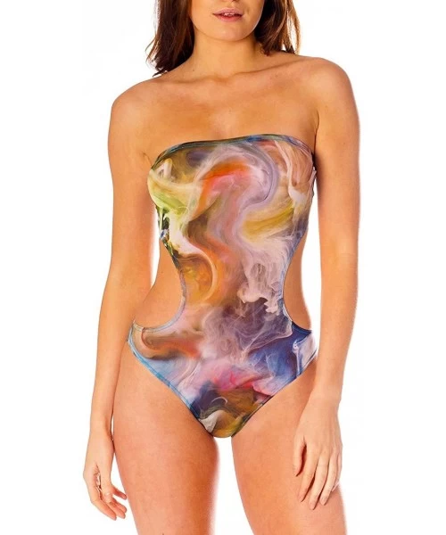 One-Pieces Tahiti Tan Through Cut Out Swimsuit - CD18CGCAAKM