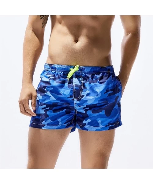 Board Shorts Mens Fashion Floral Drawstring Swim Trunks Outdoor Elastic Waist Slim Fit Beach Shorts Quick Dry Bathing Suits -...