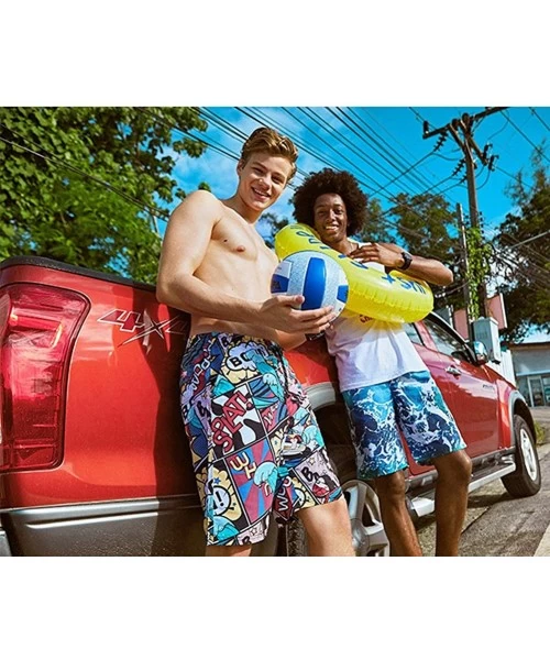 Board Shorts Men's Camouflage Printing Quick Dry Beach Board Shorts Swim Trunks - Abstract 9 - CO18NWUIRSI