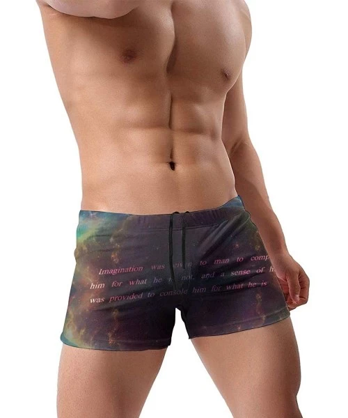 Briefs Men's Swimwear Swim Trunks Flowers Boxer Brief Quick Dry Swimsuits Board Shorts - Inspirational Quotes2 - C1198UEHW4W