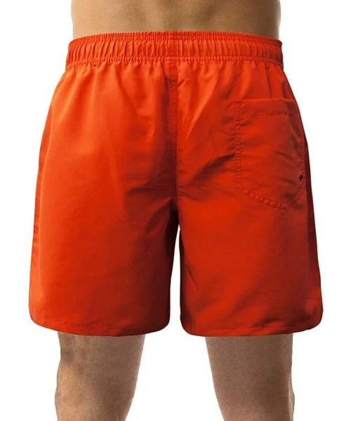 Board Shorts Mens Swim Trunks Quick Dry Bathing Suits Board Shorts Mesh Lining Swimwear with Pockets - Orange - CE196M7O89K