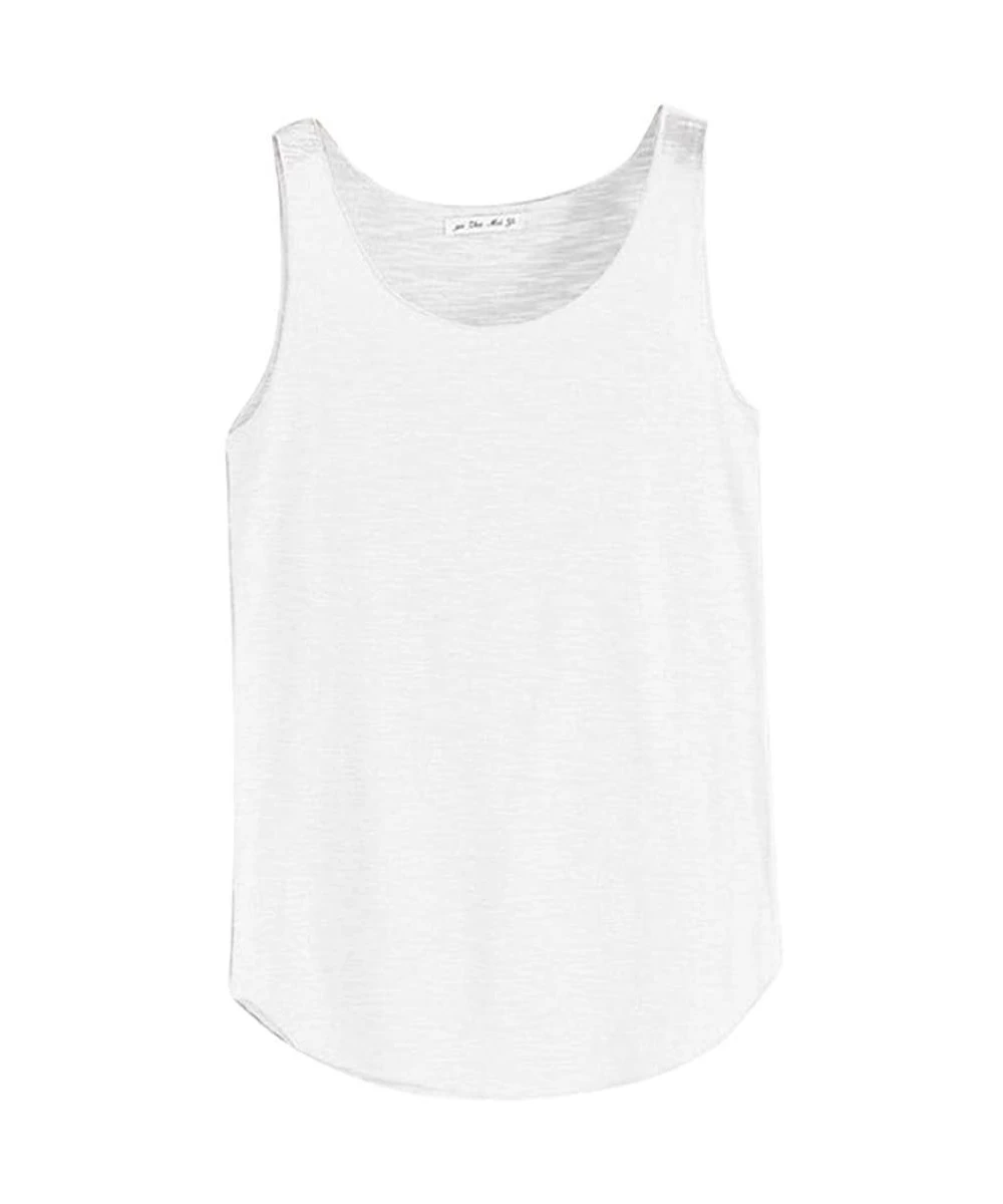 Rash Guards Camisole for Women Solid Sport Tank Tops Round Neck Camisole Sleeveless Blouse Daily Cute Camis Womens Tops White...