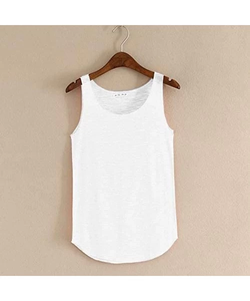 Rash Guards Camisole for Women Solid Sport Tank Tops Round Neck Camisole Sleeveless Blouse Daily Cute Camis Womens Tops White...